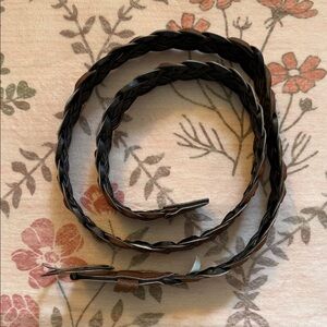 Braided Faux Leather Belt - Brown Women’s Accessory